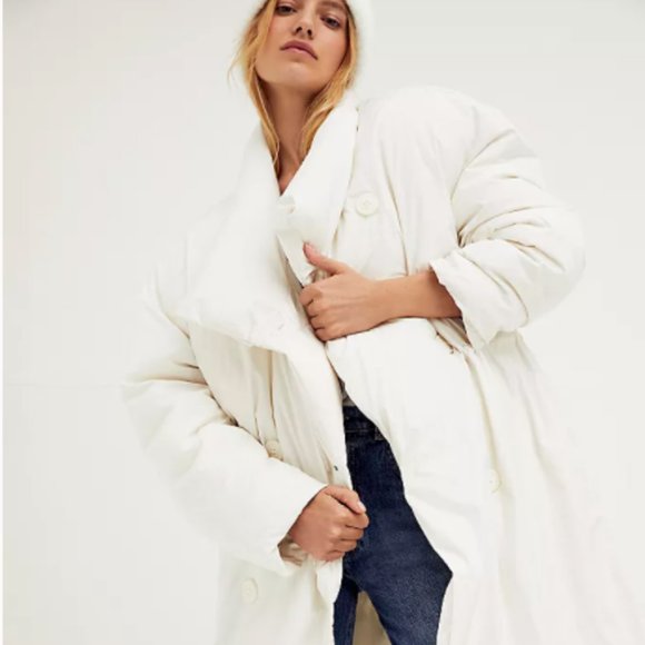 FREE PEOPLE Long Puffer Coat - Picture 3 of 13